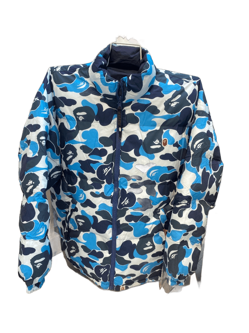 Chaqueta Puffer Camuflada Azul Urbana
